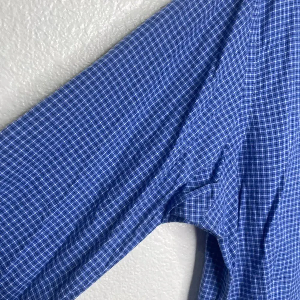 Polo Ralph Lauren Mens Shirt Size XL Plaid Blue Button Up Collared
